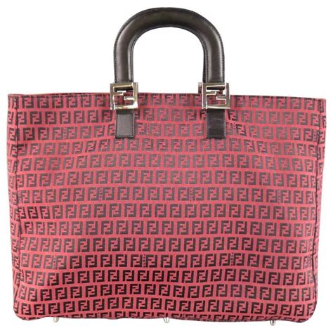 fendi red tote bag|fendi shopping bag tote.